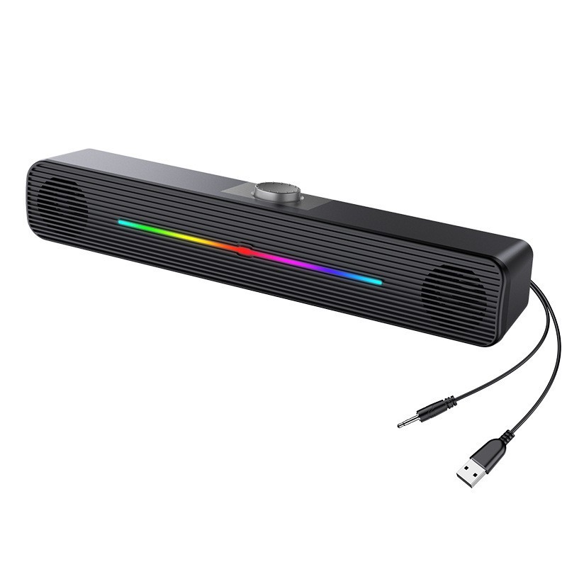 Rgb Computer Soundbar For Pc - E-1407 Speaker Nirkabel RGB Grosir Mendukung