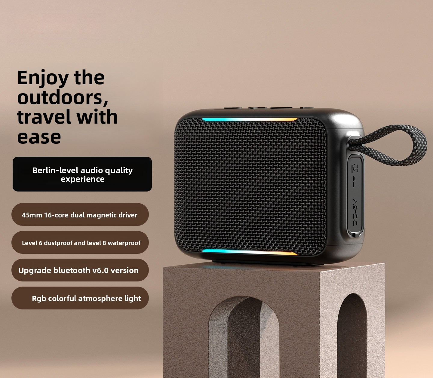 Portable Bluetooth Speaker Waterproof Ipx7 - Speaker Bluetooth Portabel Tahan Air untuk