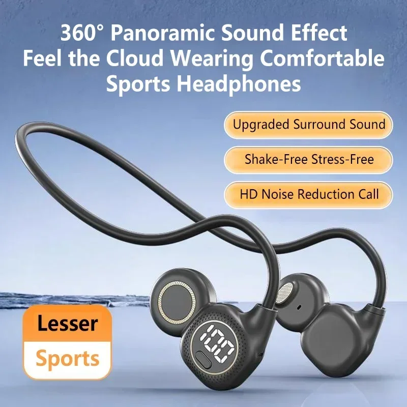 Bone Conduction Running Headphones - Earbud Bluetooth Konduksi Tulang Non-In-Ear dengan