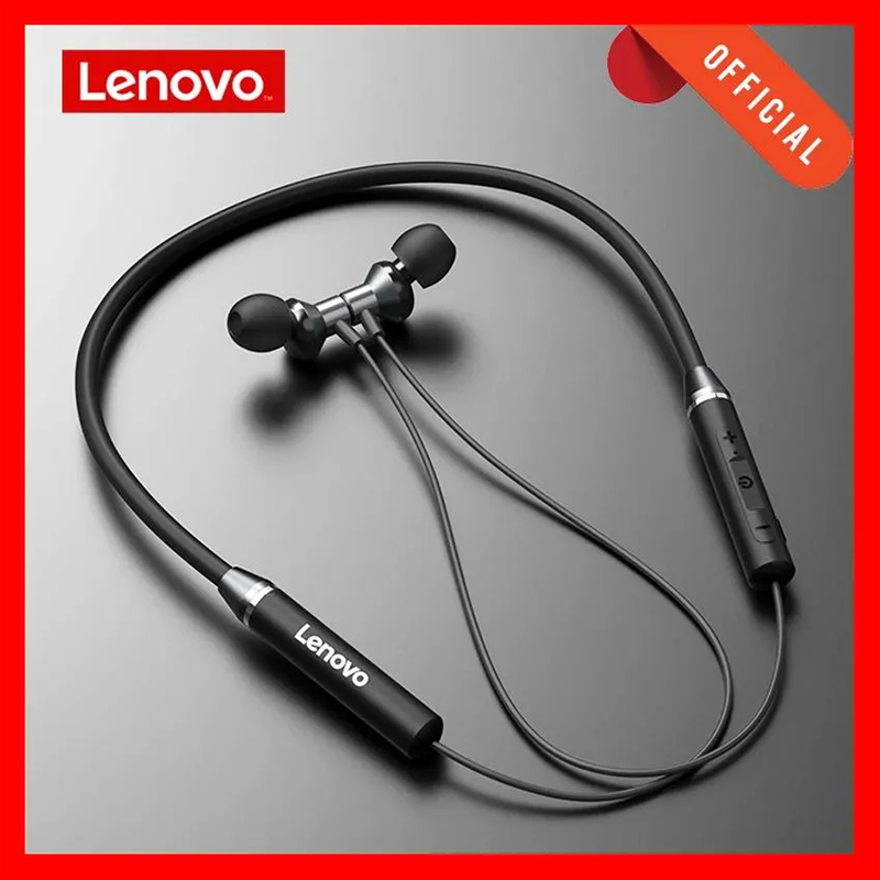 Magnetic Neckband Sports Earphones - Earphone Bluetooth Lenovo Tahan Air Kualitas
