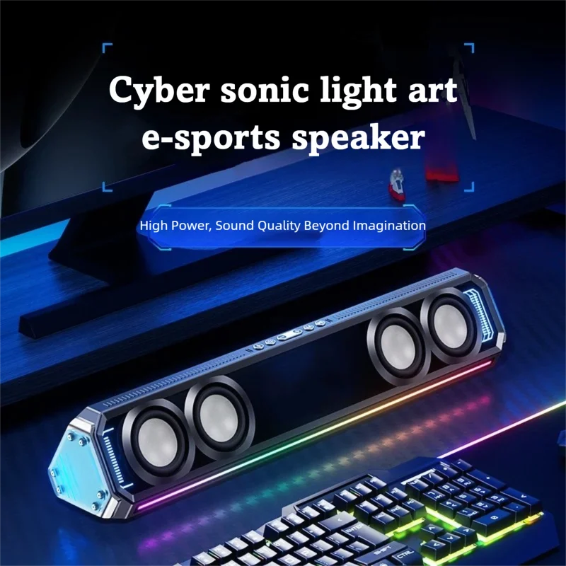 Rgb Computer Soundbar For Pc - Soundbar Gaming dengan Lampu RGB, Speaker