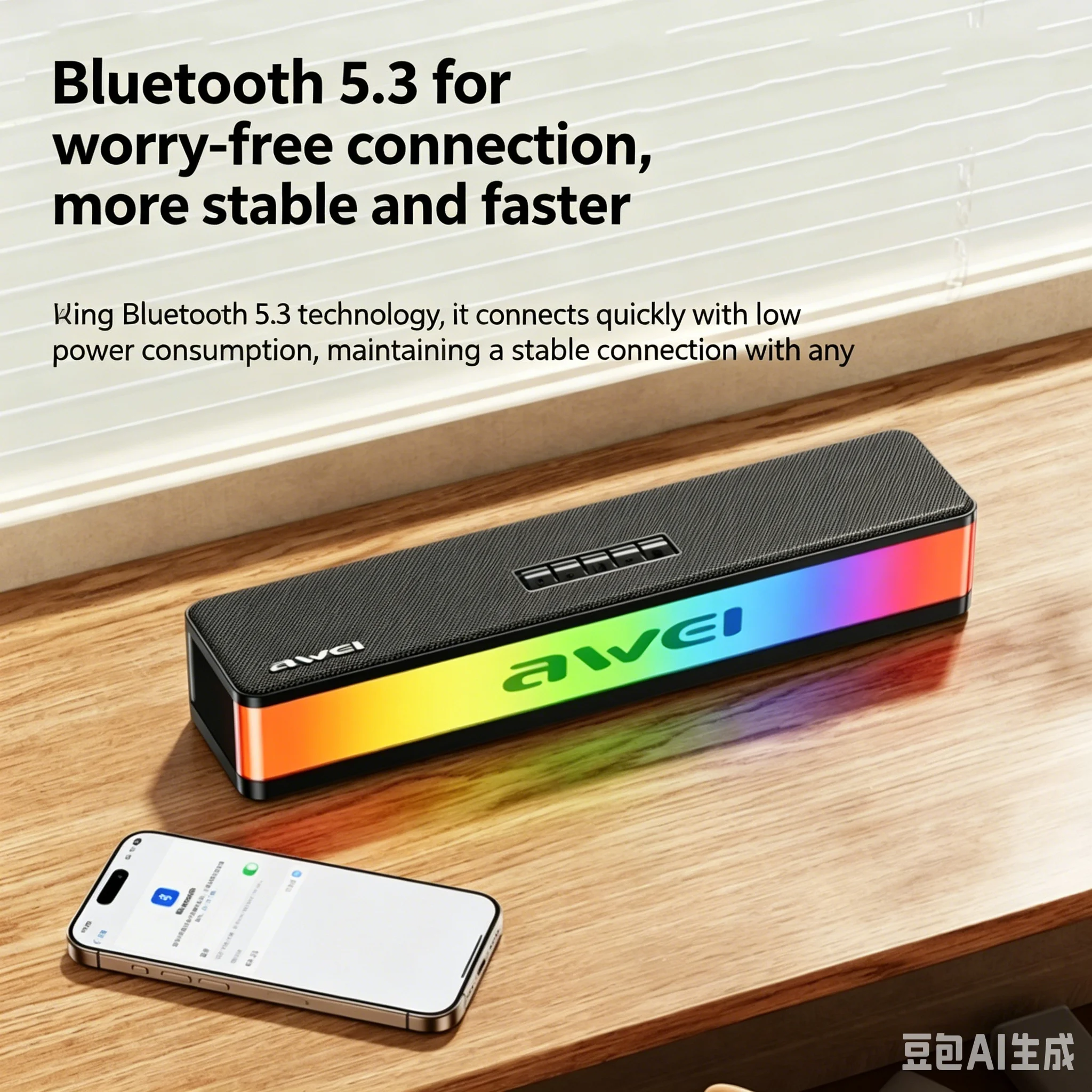 Rgb Computer Soundbar For Pc - Speaker Bluetooth RGB Soundbar 20W Subwoofer