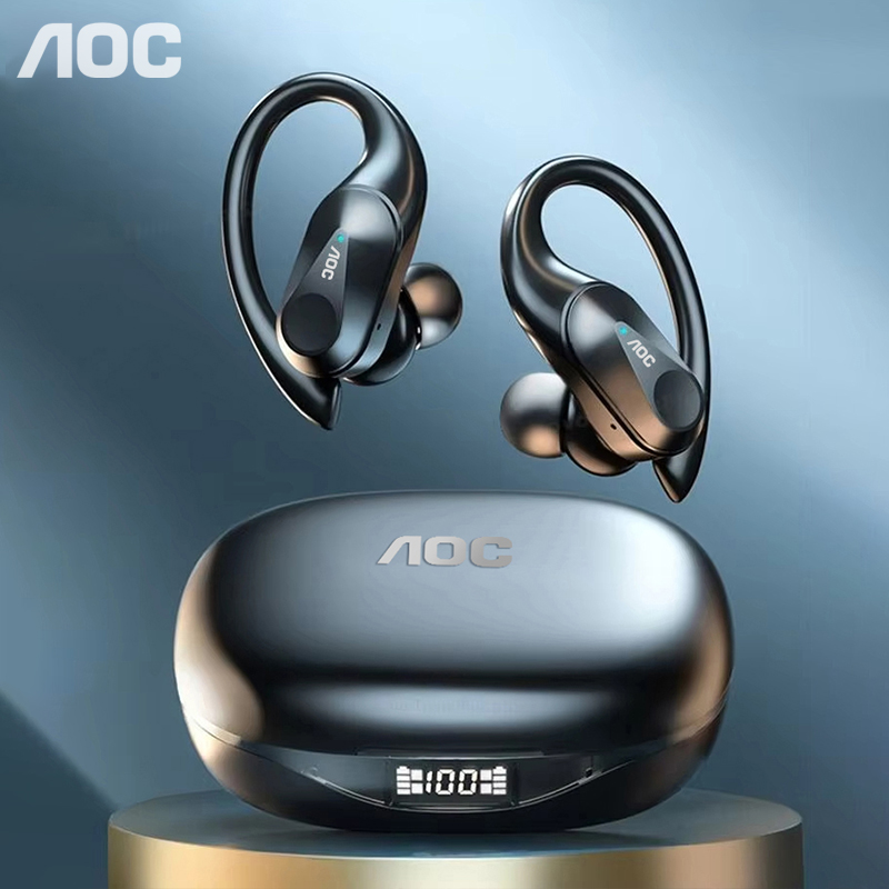 Type C Wired Earphones With Mic - Pilihan AOC Headset Olahraga Nirkabel Bluetooth