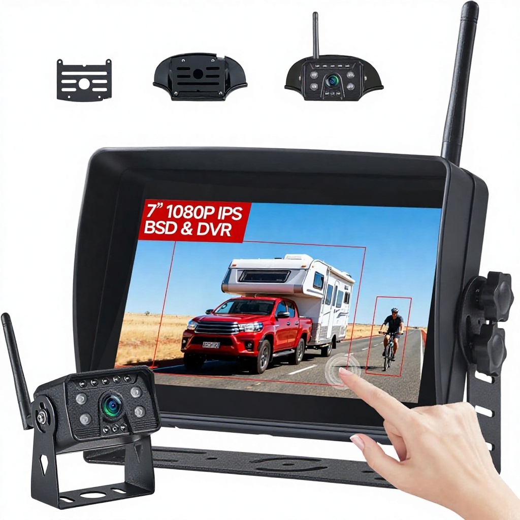 Cameras - Kamera Cadangan RV Nirkabel Layar Sentuh