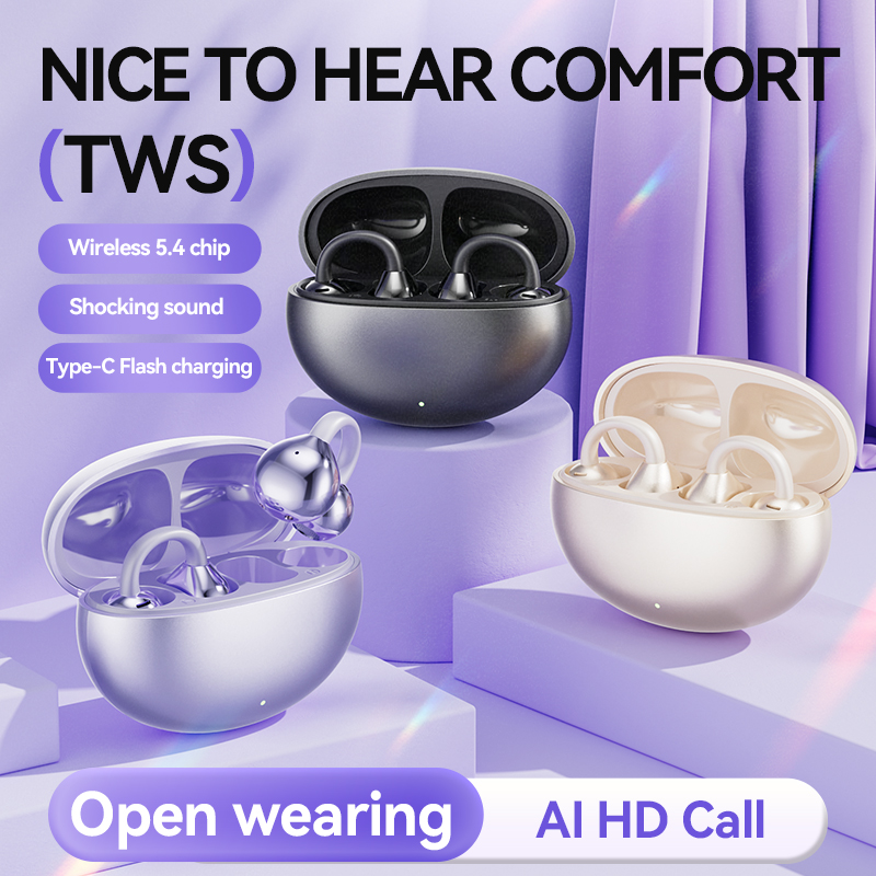 Open Ear Air Conduction Headphones - M91 Earphone Bluetooth Nirkabel Klip Telinga