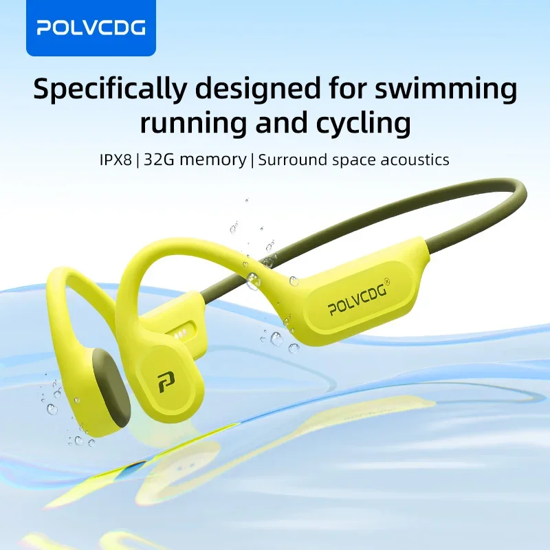 Bone Conduction Running Headphones - POLVCDG X9 Earphone Konduksi Tulang untuk