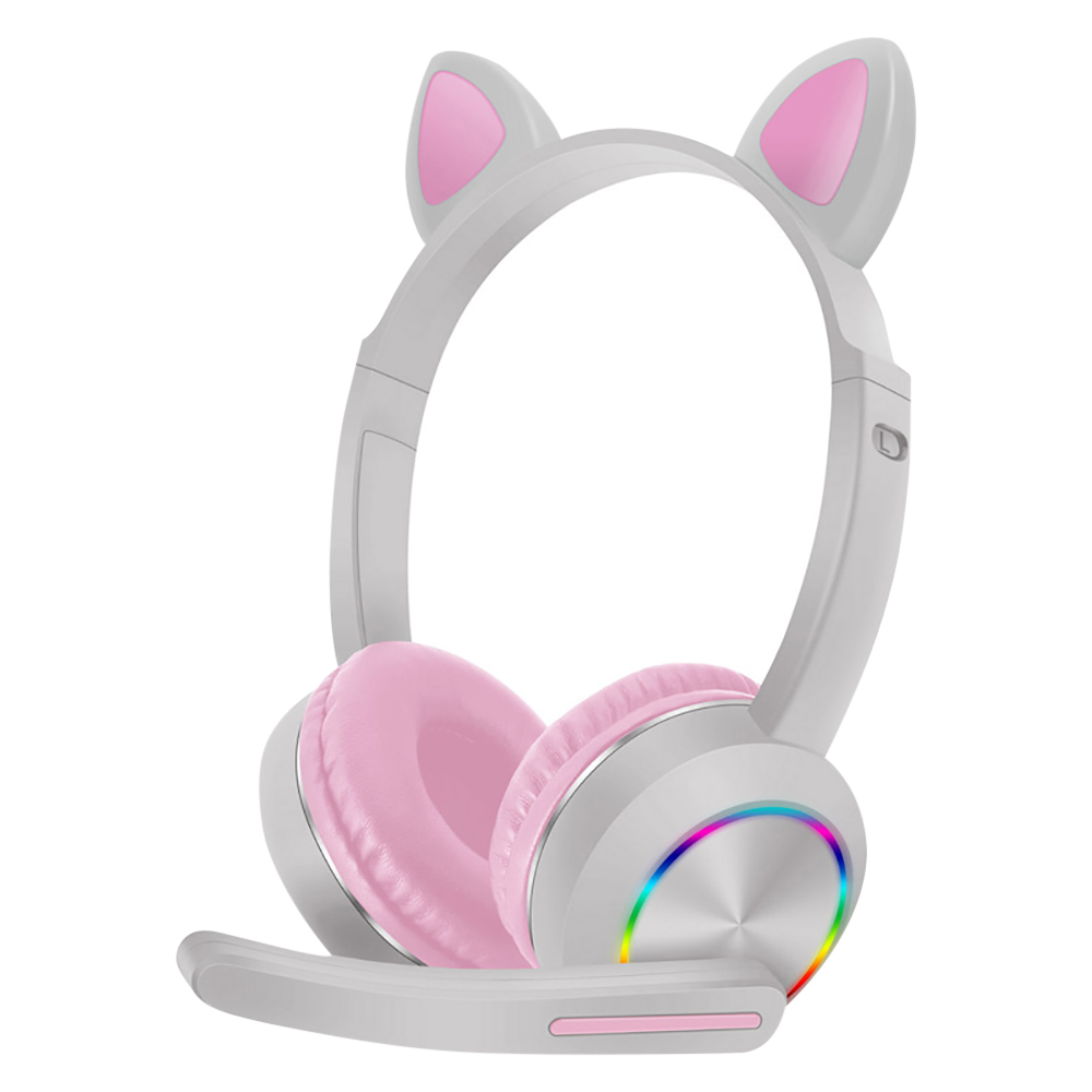 Cat Ear Bluetooth Headset Led - Headphone Bluetooth telinga kucing lucu, headphone
