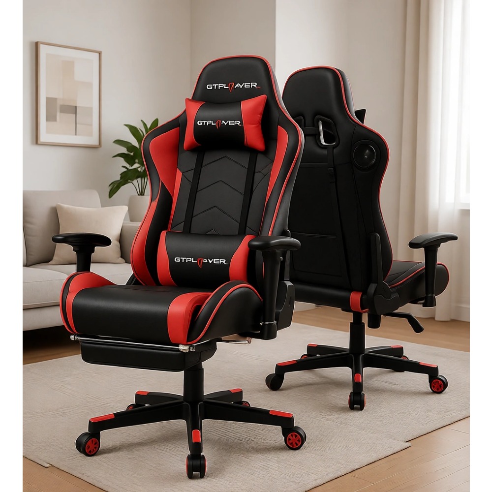 Speakers - Kursi Gaming Ergonomis dengan Speaker Bluetooth,