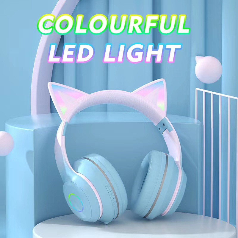 Cat Ear Bluetooth Headset Led - Headset Bluetooth Terlaris Baru ST89M Warna