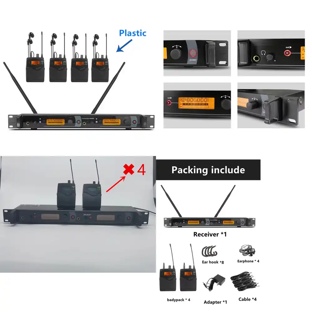 In Ear Monitors For Singers - 572-603mhz 2050EX Transmitter Ganda 4 Receiver
