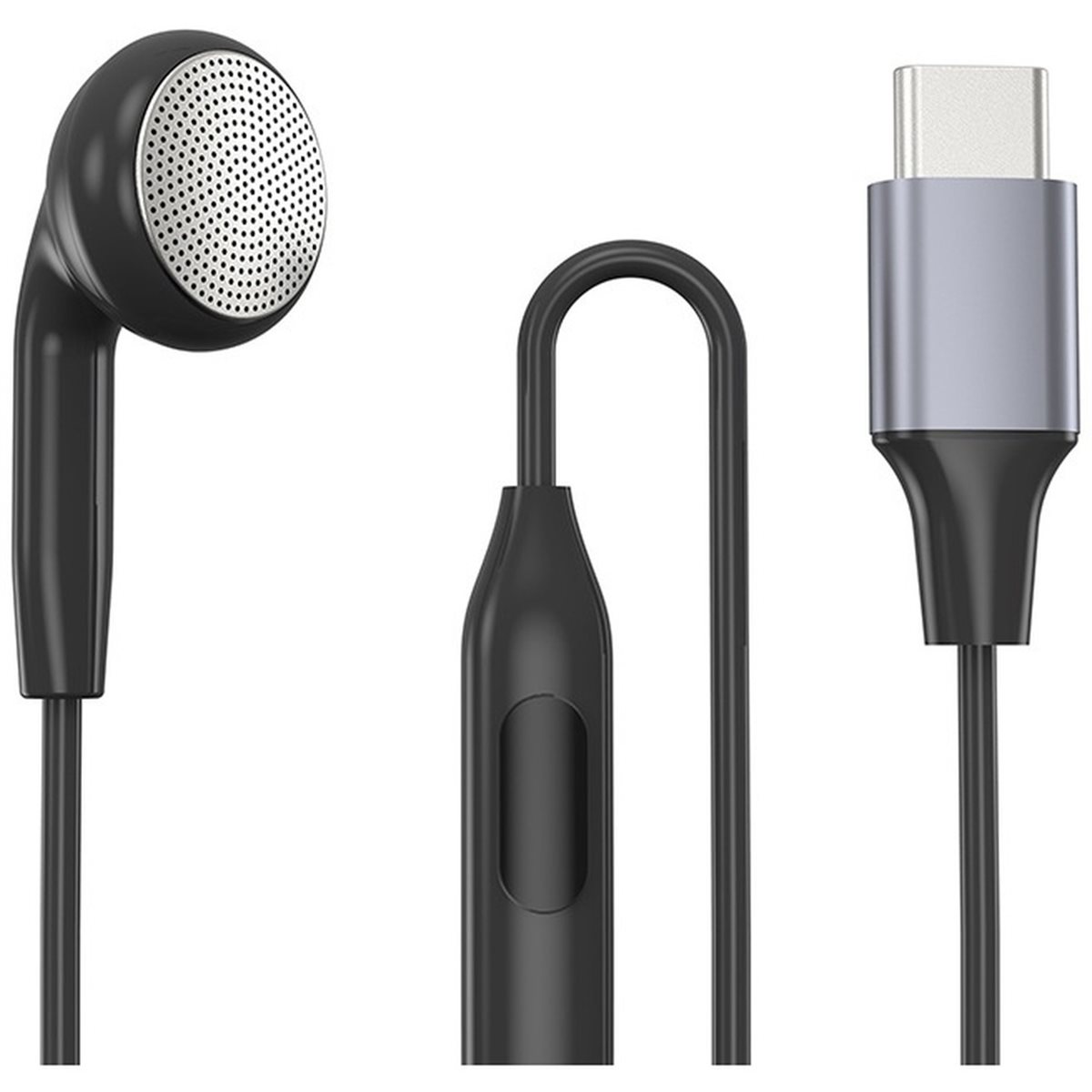Type C Wired Earphones With Mic - DT75BG Tipe C Earbud Tunggal dengan