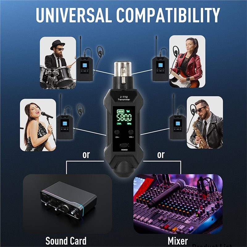 Monitor In-Ear Nirkabel J-11U  - In Ear Monitors For Singers ulasan dan harga