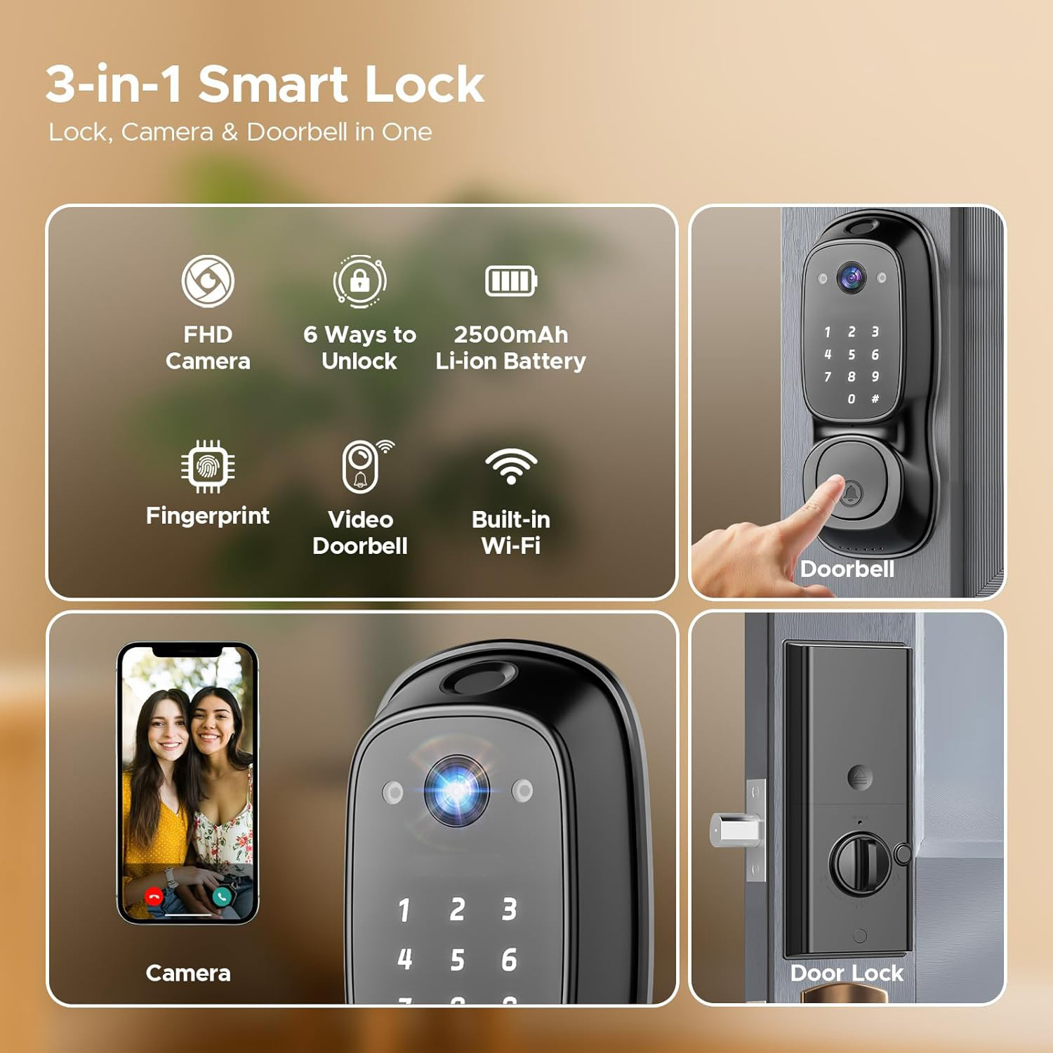 Kunci Pintu Pintar Wifi Tuya ‎ - Cameras ulasan dan harga
