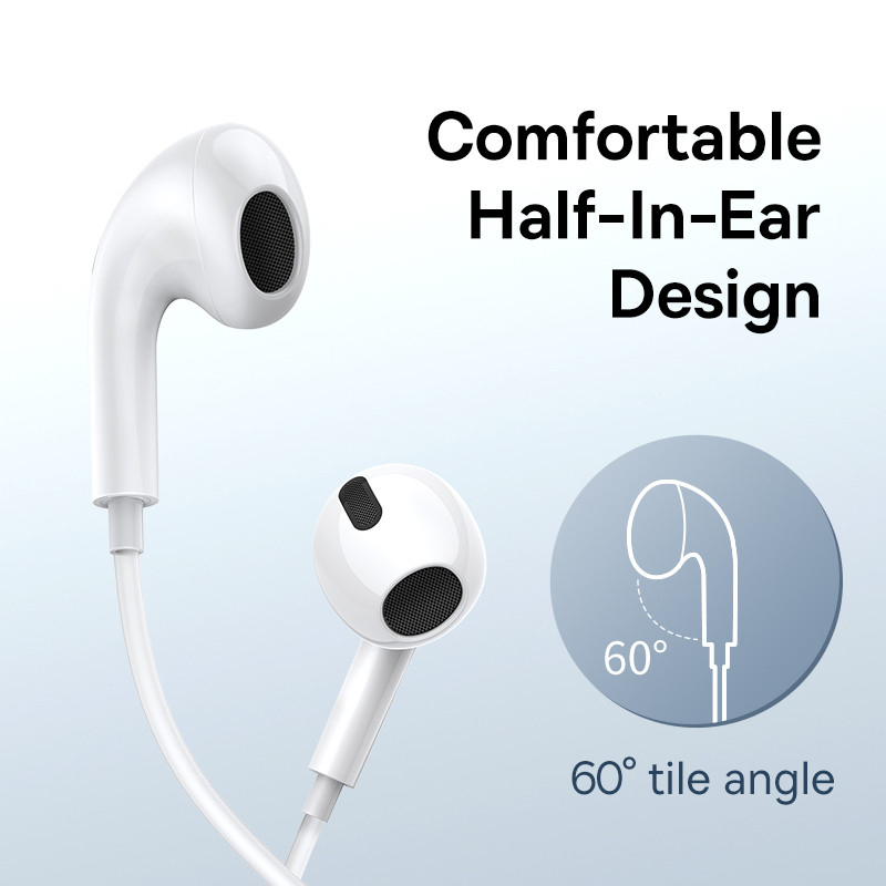 Baseus C17 Earphone Berkabel T - Type C Wired Earphones With Mic ulasan dan harga