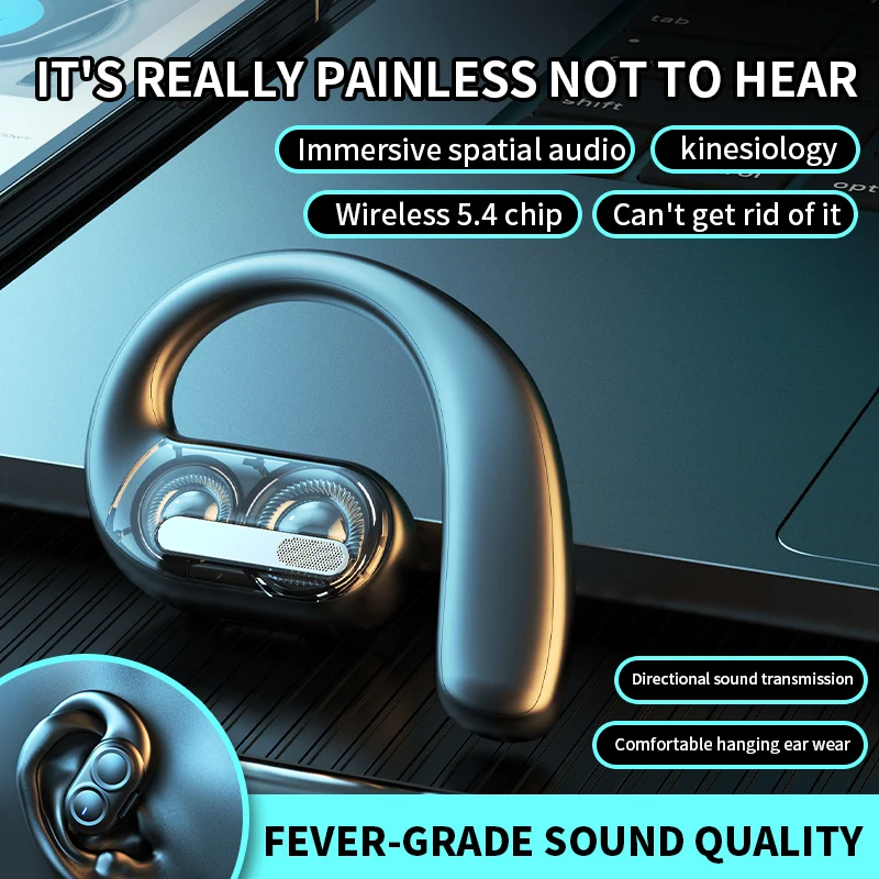 Headphone Bluetooth Nirkabel H - Open Ear Air Conduction Headphones ulasan dan harga