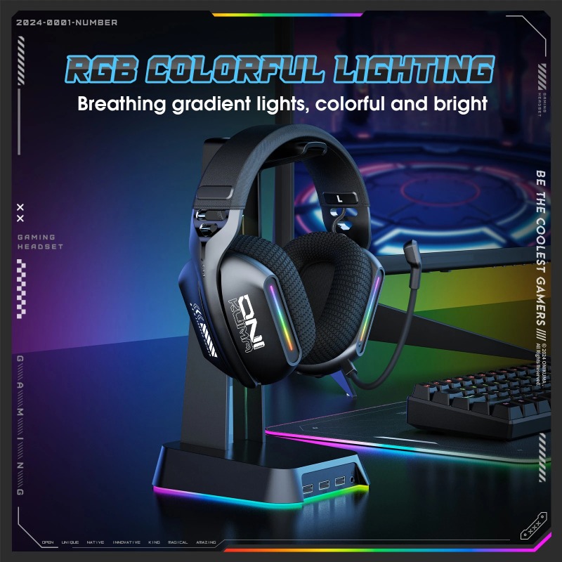 ONIKUMA GT808 Headset Gaming N - Gaming Headset With Mic Rgb ulasan dan harga