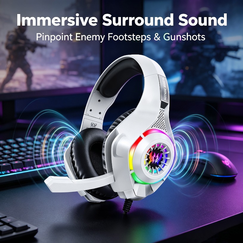 Headphone Gaming Berkabel deng - Gaming Headset With Mic Rgb ulasan dan harga