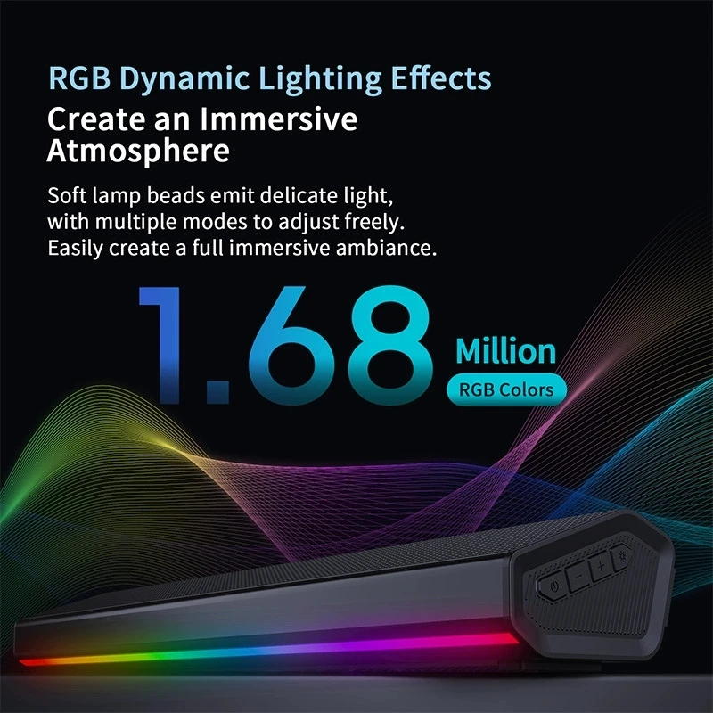 Speaker Bluetooth 5.4 Lampu RG - Rgb Computer Soundbar For Pc ulasan dan harga