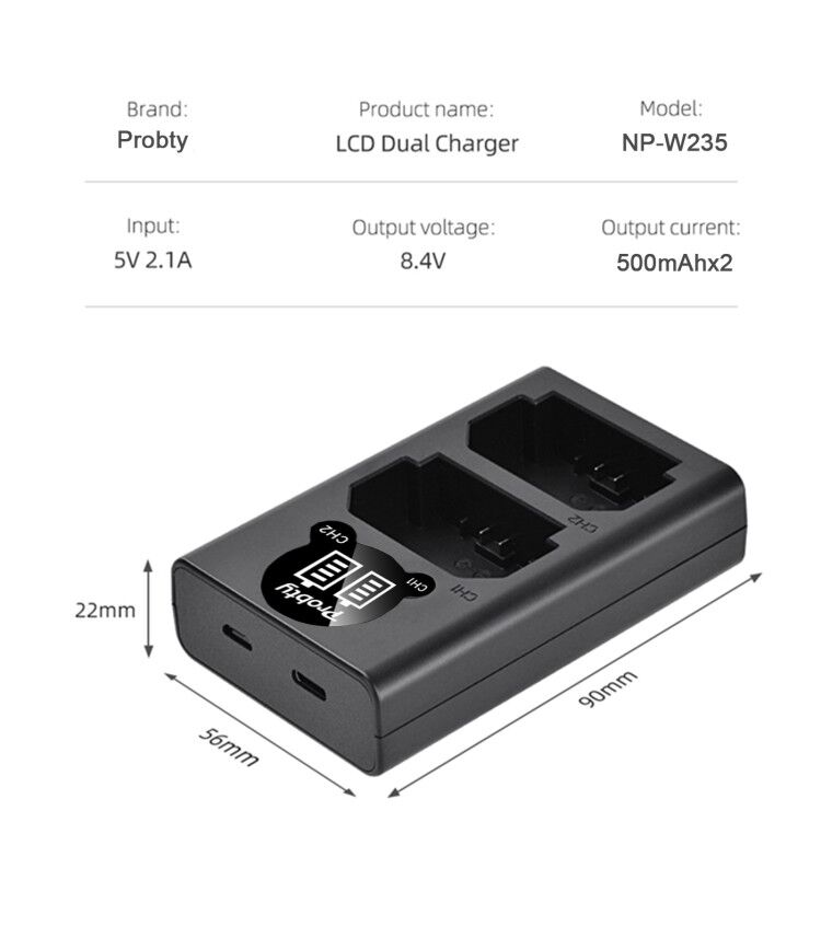 Baterai 2200mAh NP-W235 NP W23 - Drones ulasan dan harga