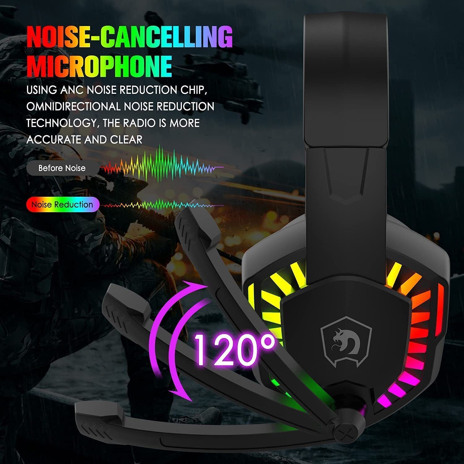 MAMBASNAKE CY907 Headset Gamin - Gaming Headset With Mic Rgb ulasan dan harga