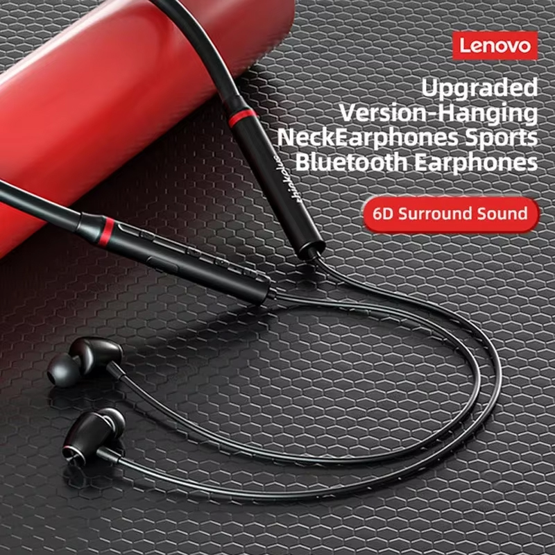 Earphone Bluetooth Lenovo Taha - Magnetic Neckband Sports Earphones ulasan dan harga