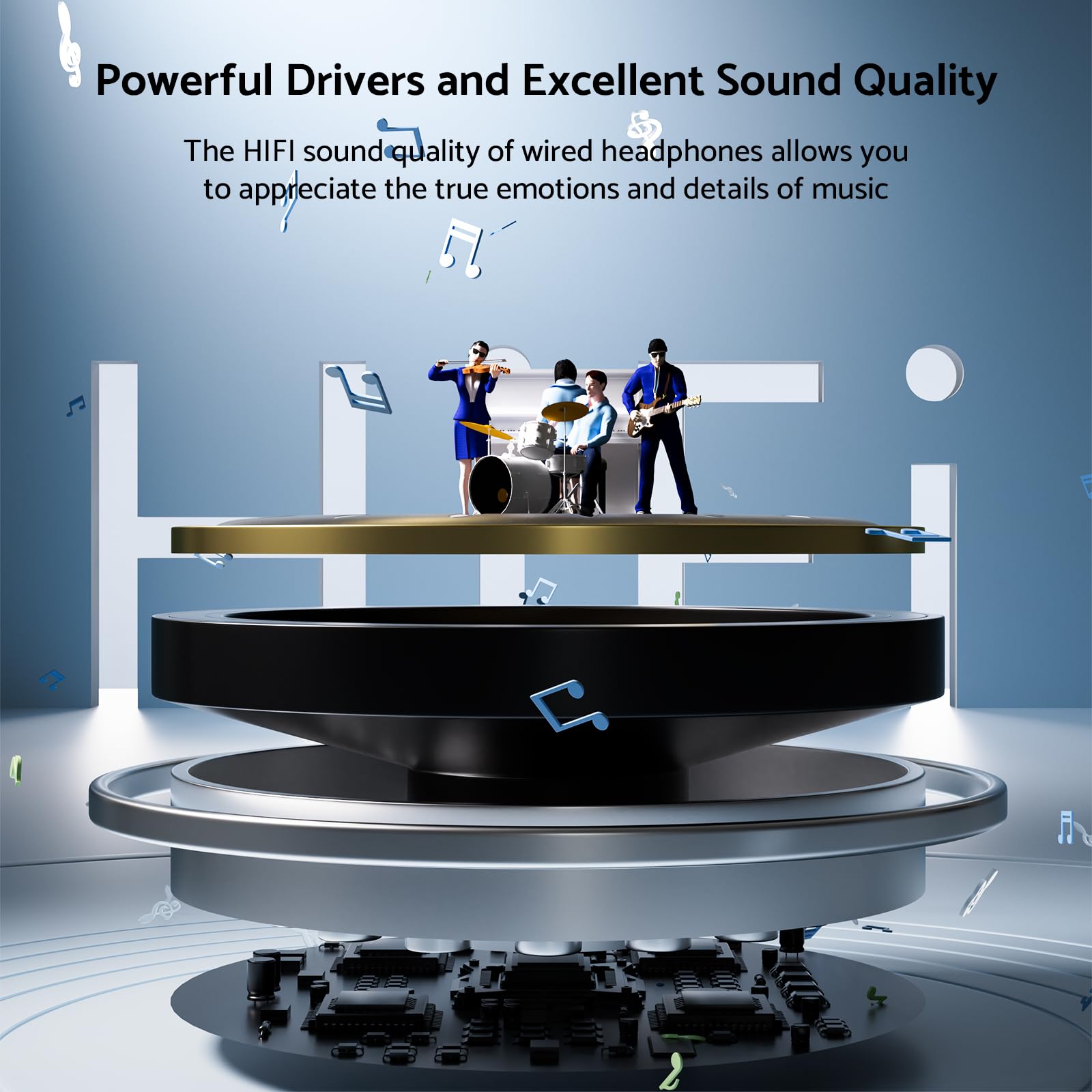 Earphone Wired Stereo HIFI Tip - Type C Wired Earphones With Mic ulasan dan harga