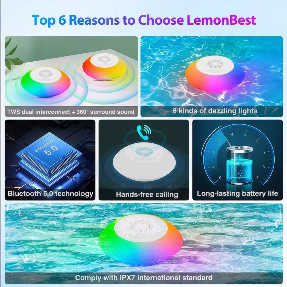 Speaker Kolam Renang Mengapung - Portable Bluetooth Speaker Waterproof Ipx7 ulasan dan harga