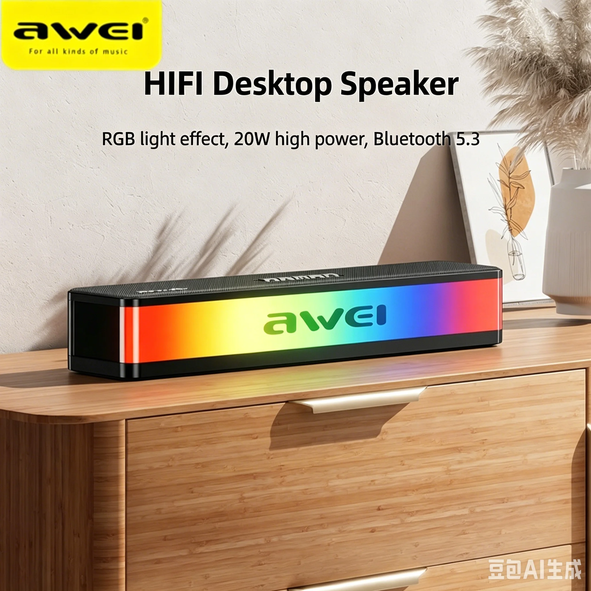 Speaker Bluetooth RGB Soundbar - Rgb Computer Soundbar For Pc ulasan dan harga