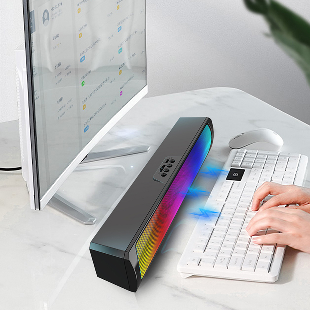 Speaker Bar Suara Komputer Por - Rgb Computer Soundbar For Pc ulasan dan harga