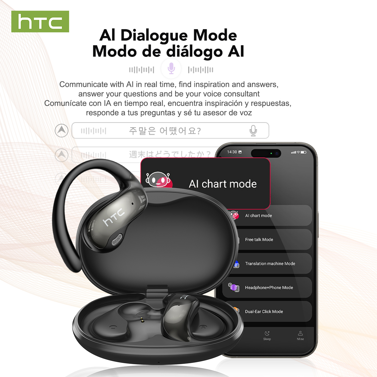 HTC NE19 Earphone Bluetooth AI - Type C Wired Earphones With Mic ulasan dan harga