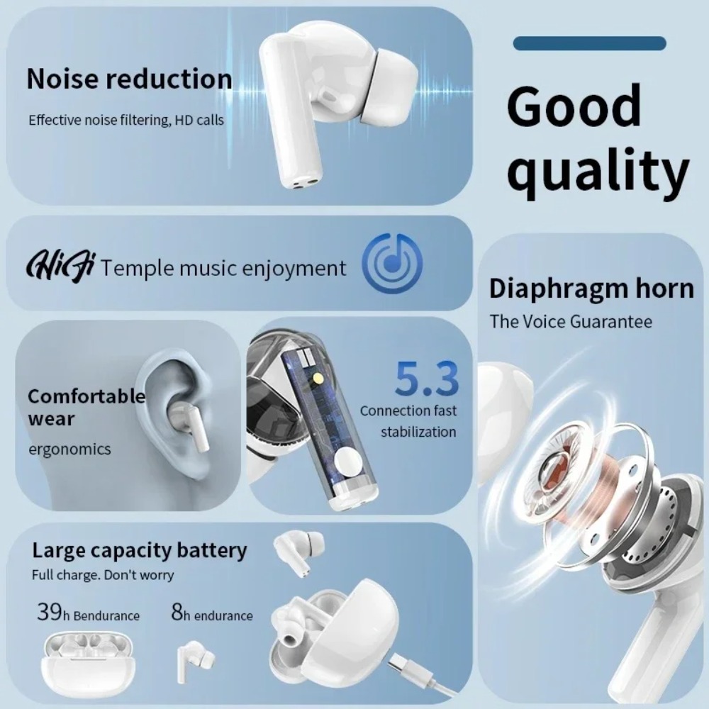 Headset Bluetooth nirkabel bar - Tws Earbuds Bluetooth 5.3 ulasan dan harga