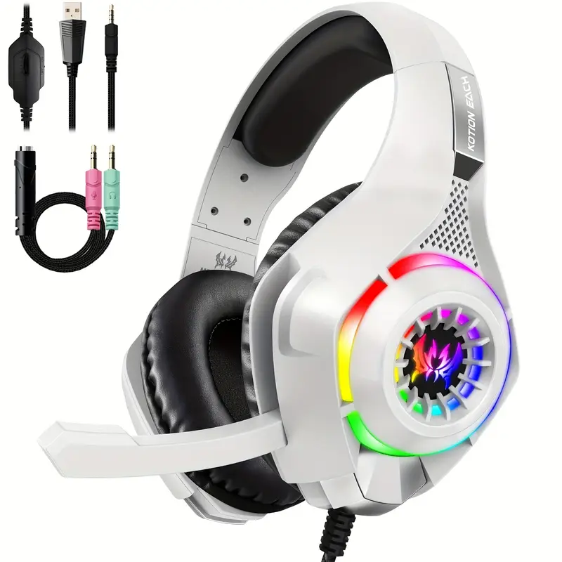 Headset Gaming untuk PC, PS4,  - Gaming Headset With Mic Rgb ulasan dan harga