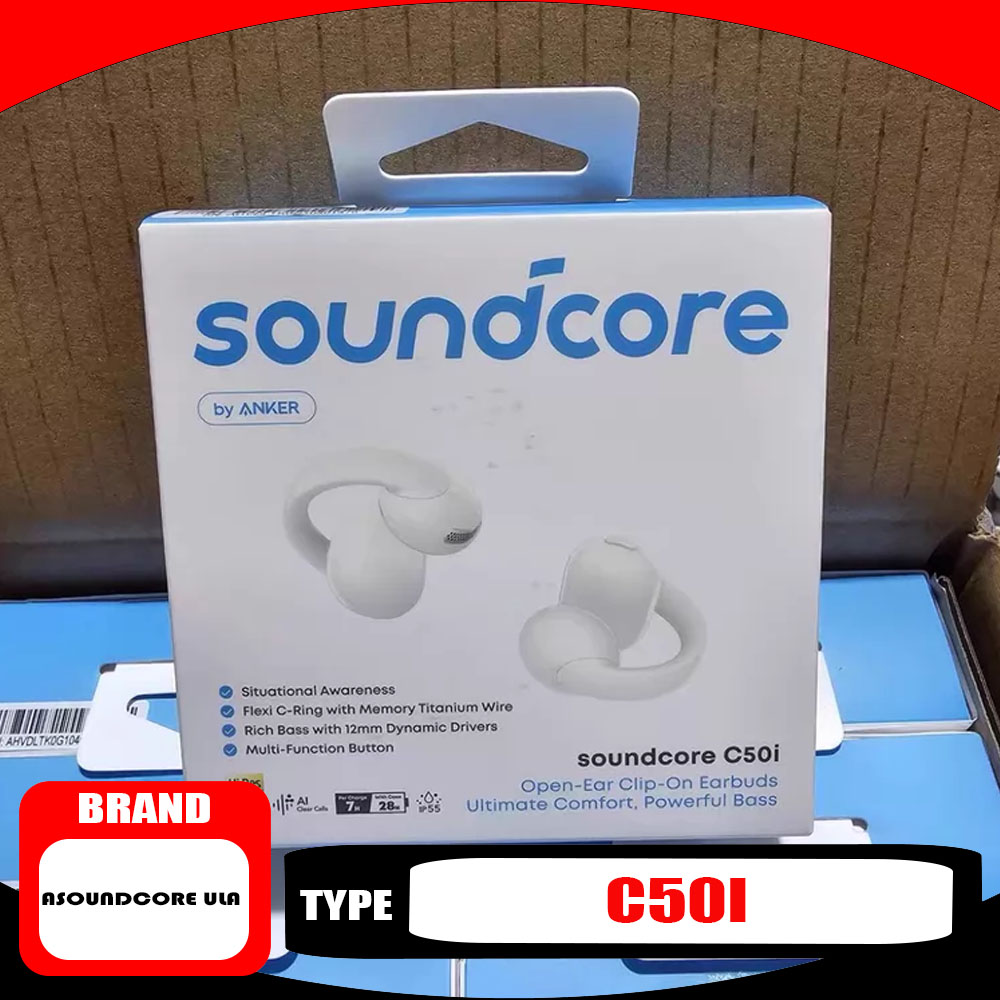 Soundcore C50i Ear Clip Open W - Open Ear Air Conduction Headphones ulasan dan harga